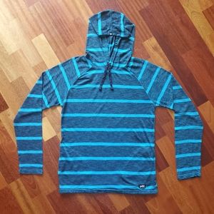 ZOO YORK Blue Striped Long Sleeve Shirt with Hood